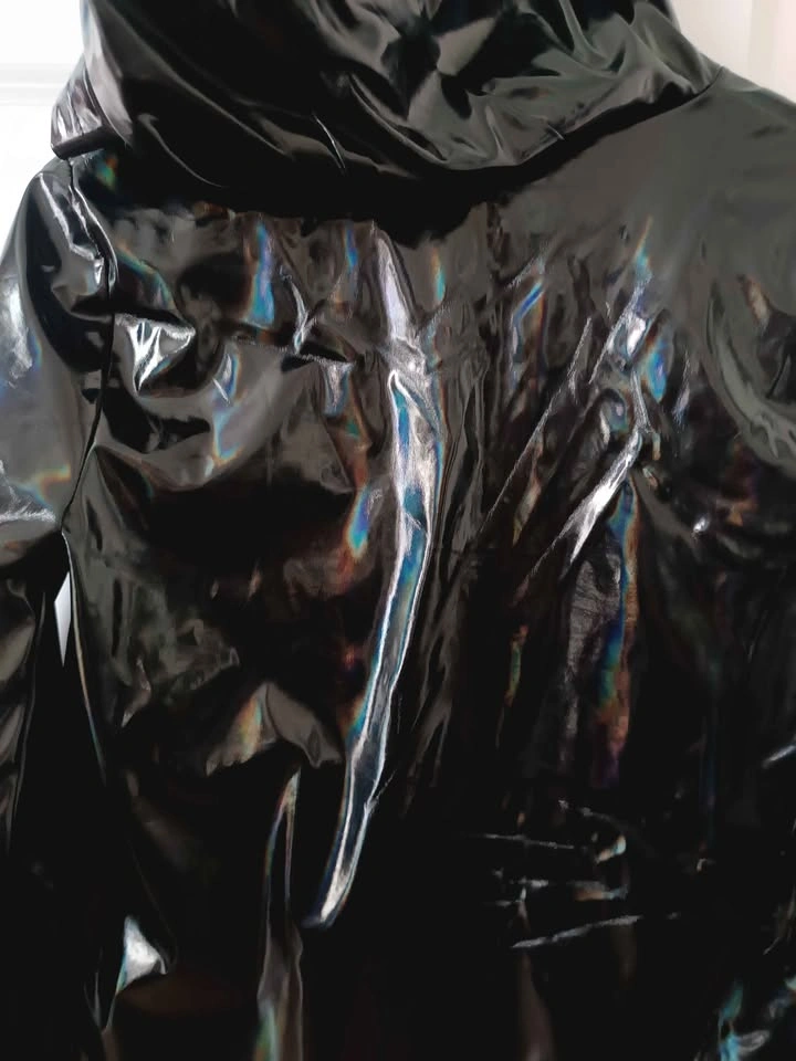 Girls Glossy Black Rainjacket - photo 2