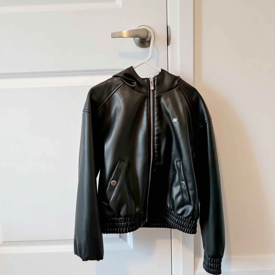 Black Hooded Girl Jacket