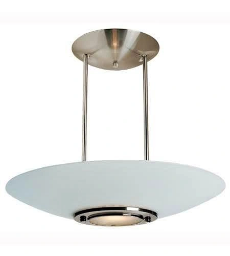Access Lighting Argon One Light Semi Flush Brushed Steel