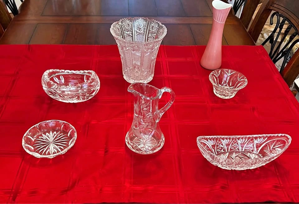 Crystal Serving Bundle and Vase