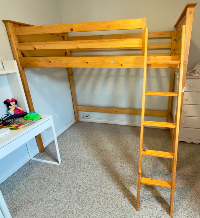 Wooden Raised Bed Frame with Ladder