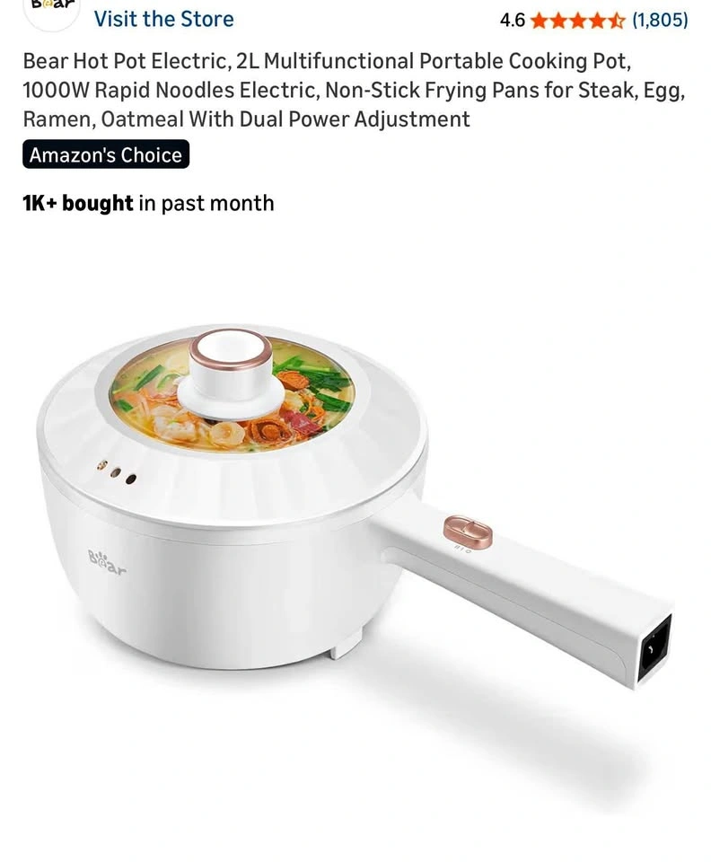 (New) Bear Hot Pot Electric 2L
