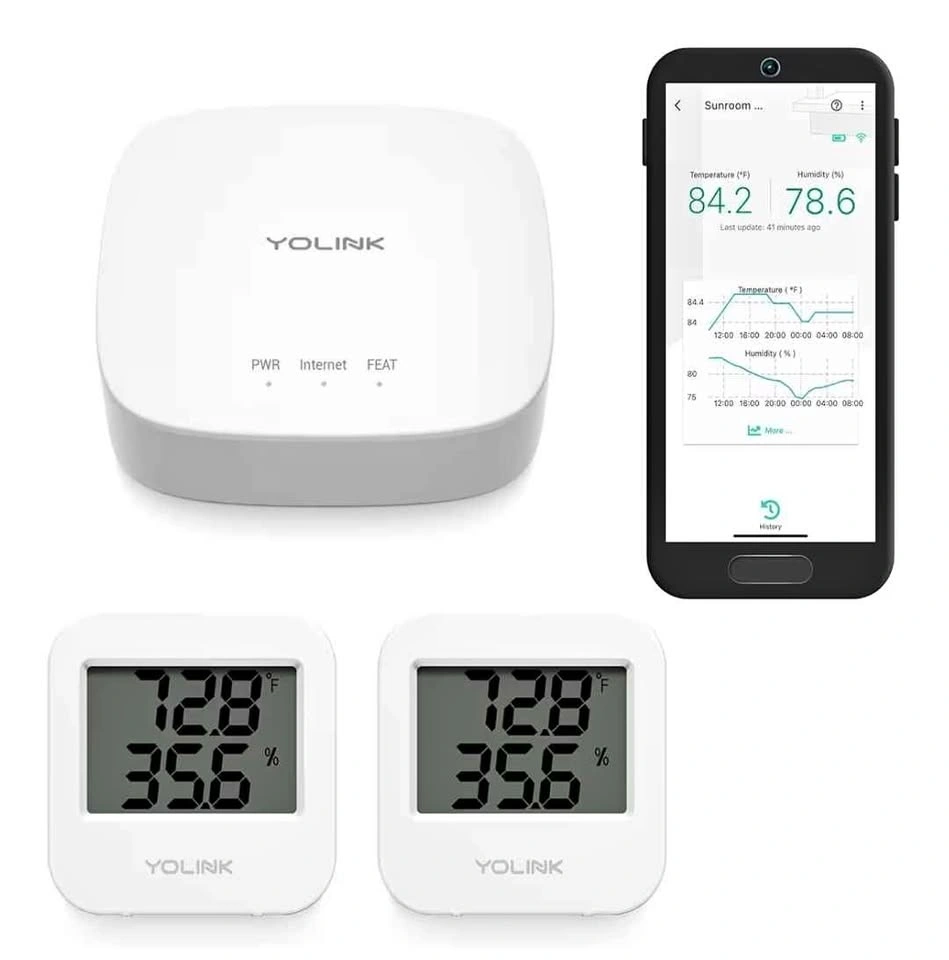 YoLink Smart Wireless Temperature/Humidity Sensor - Alexa, Googl