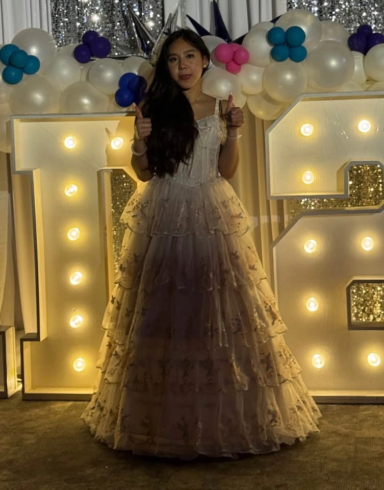 PINK/CREAM GRAD DRESS - photo 3