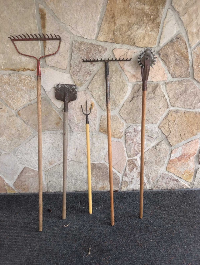 Garden Tools Set - Rake, Shovel, Cultivator & More