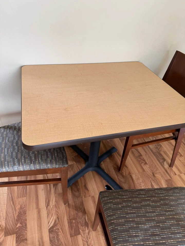 Square Pedestal Dining Table with 4 Chairs - photo 4