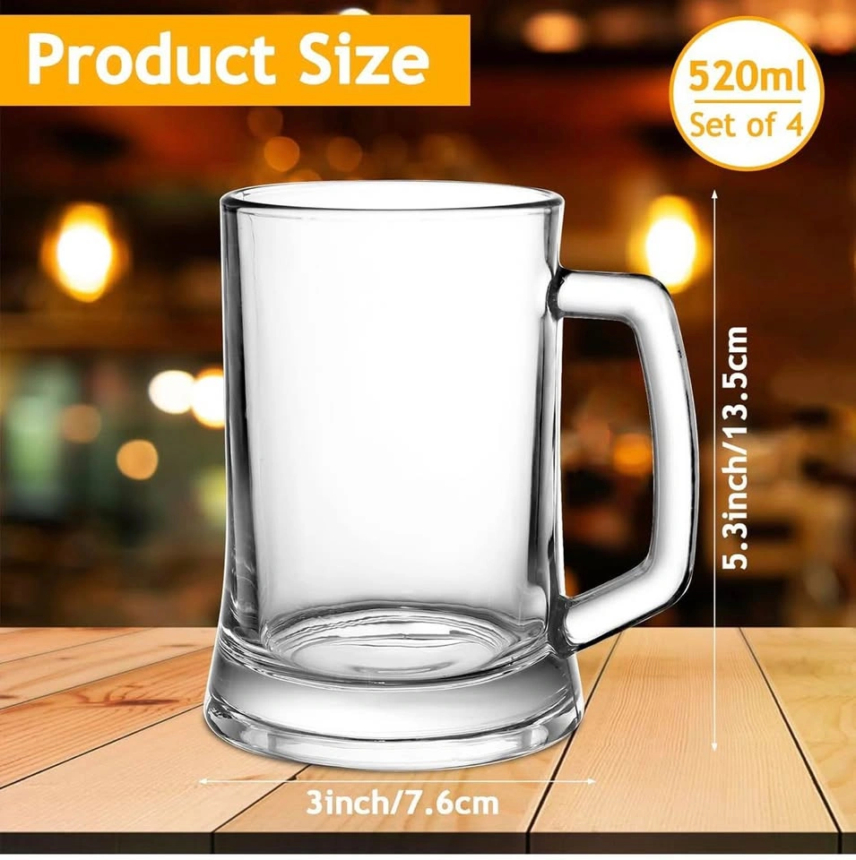 New Beer Mugs Set of 4, 13.5 oz Drinking Glasses - photo 3
