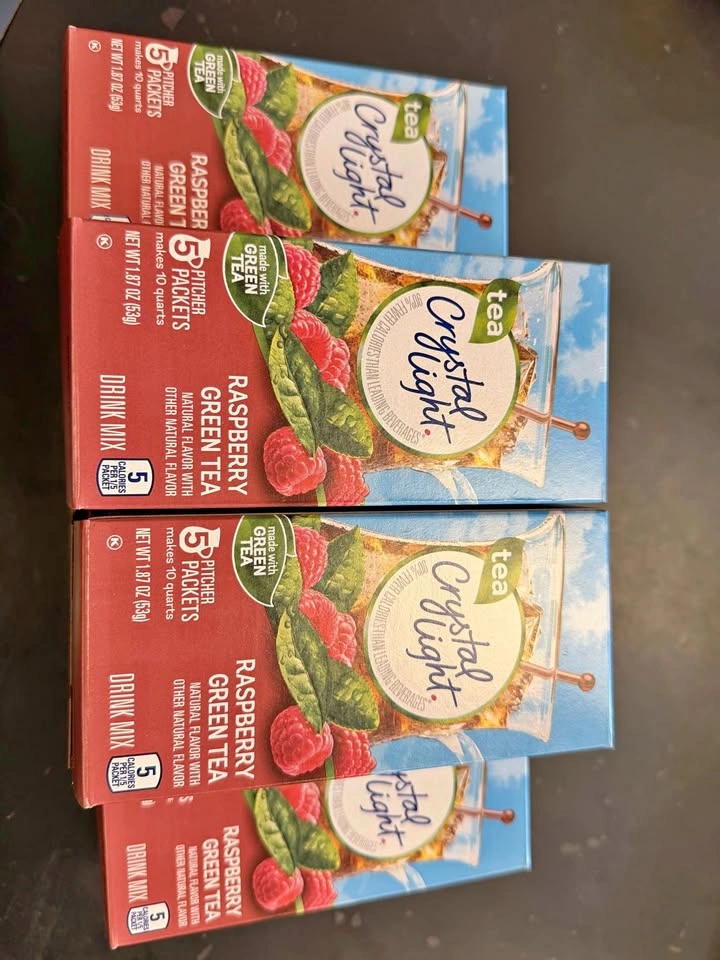 Crystal Light Raspberry Green Tea Drink Mix - 6 Boxes