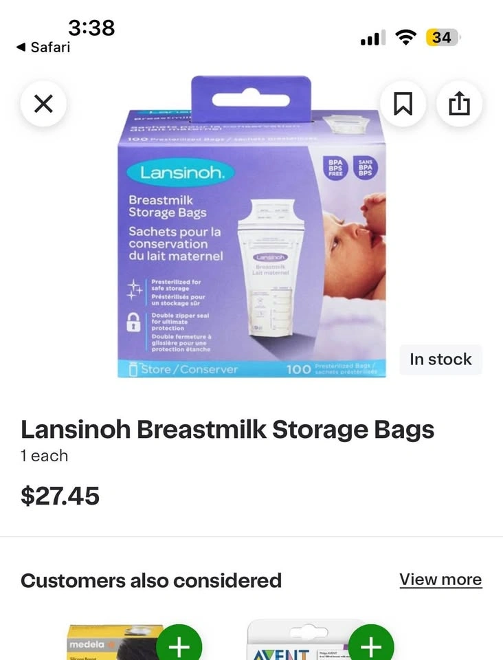 Lansinoh Breastmilk Storage Bags - 100 Count - photo 4