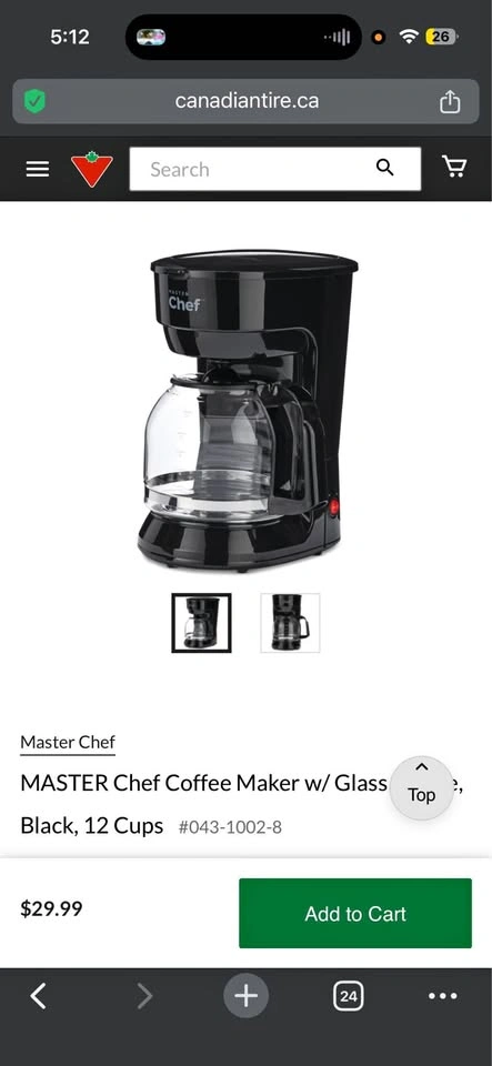 Master Chef Coffee Maker - 12 Cups