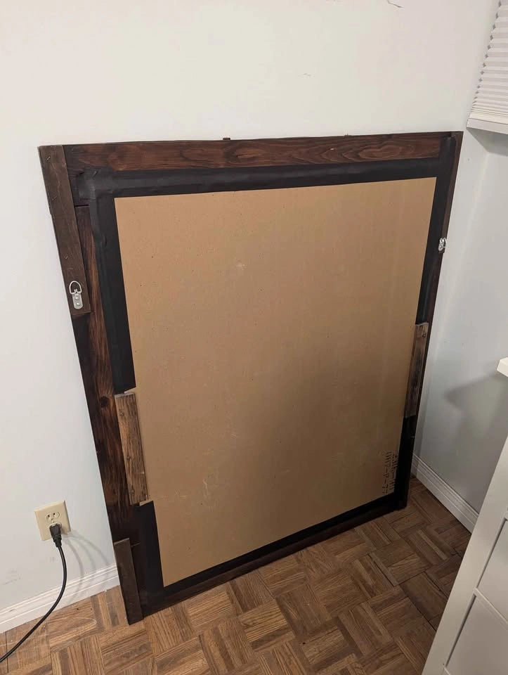 Rustic solid wood mirror - photo 2