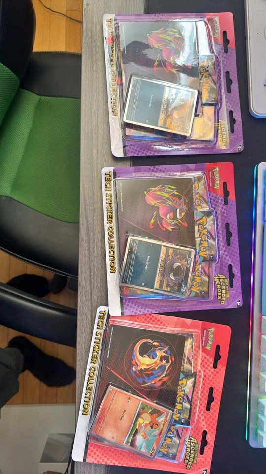 3 Pokemon Tech Sticker Collection Packs