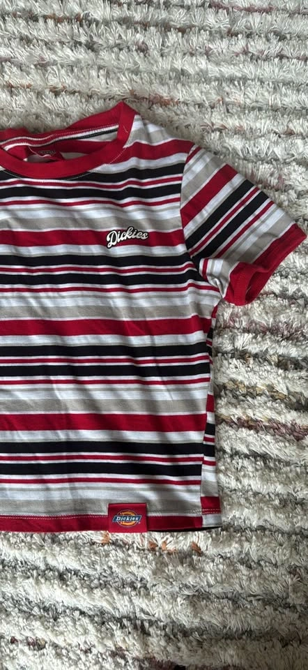 Vintage Dickies Striped T Shirt - Small - photo 4