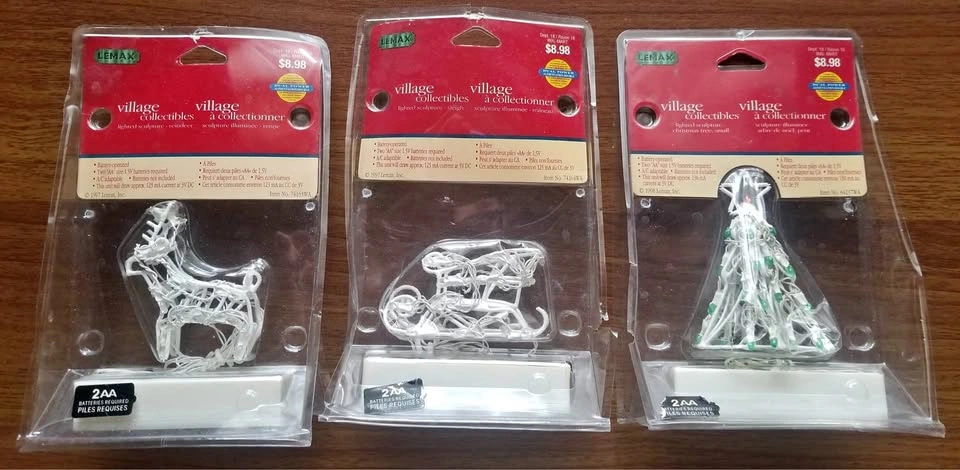 🎄 Lemax Christmas Village Collectibles (Lighted) – Set of 3 for