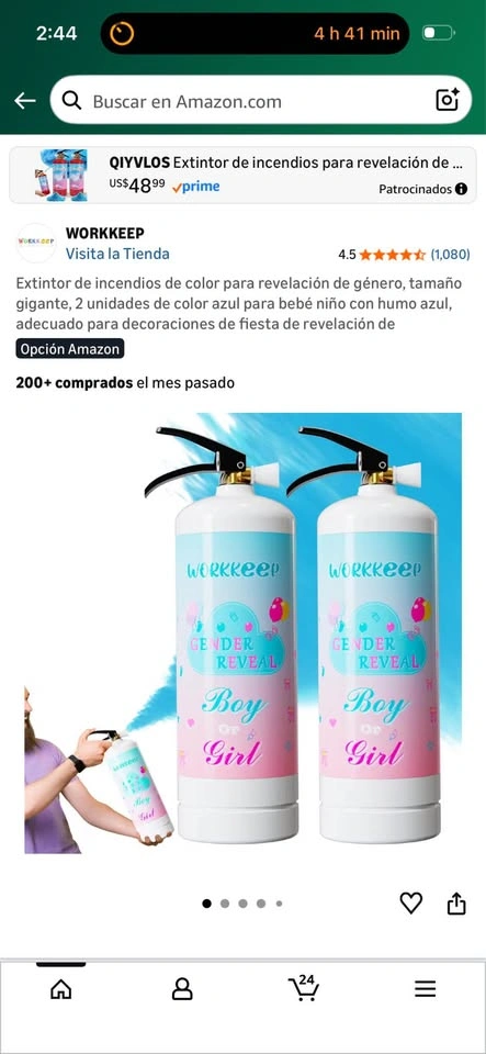 Giant Gender Reveal Color Fire Extinguisher - Blue - photo 3