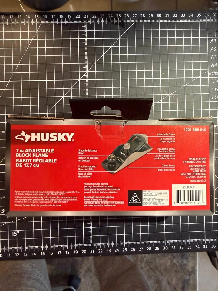 Husky 7-Inch Adjustable Block Plane - photo 2