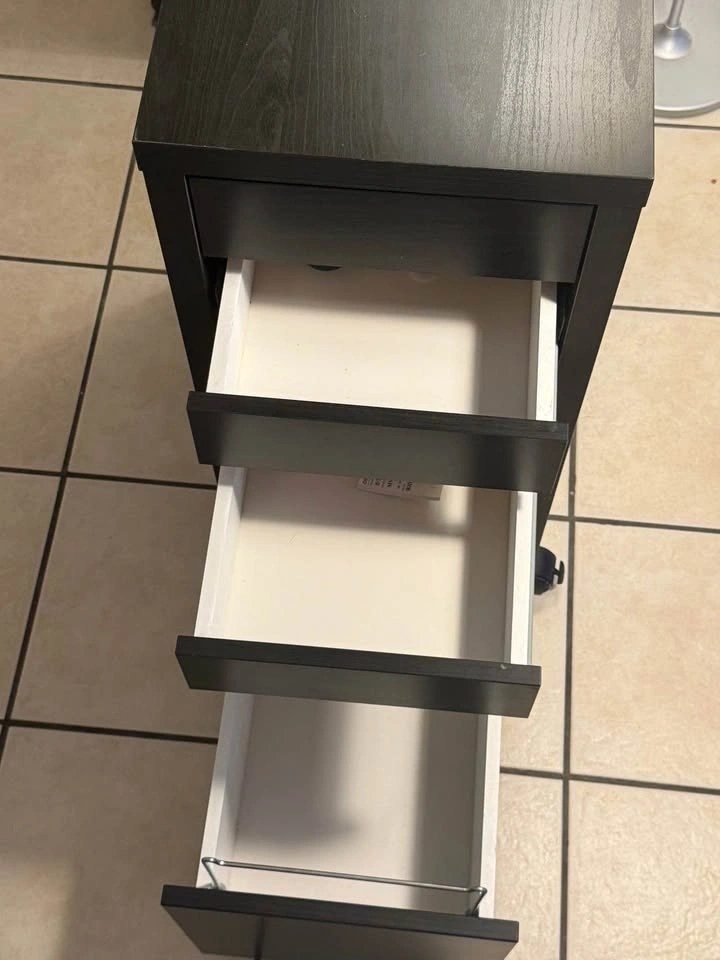 Drawer Unit + architect light on Casters - Black-Brown - photo 2