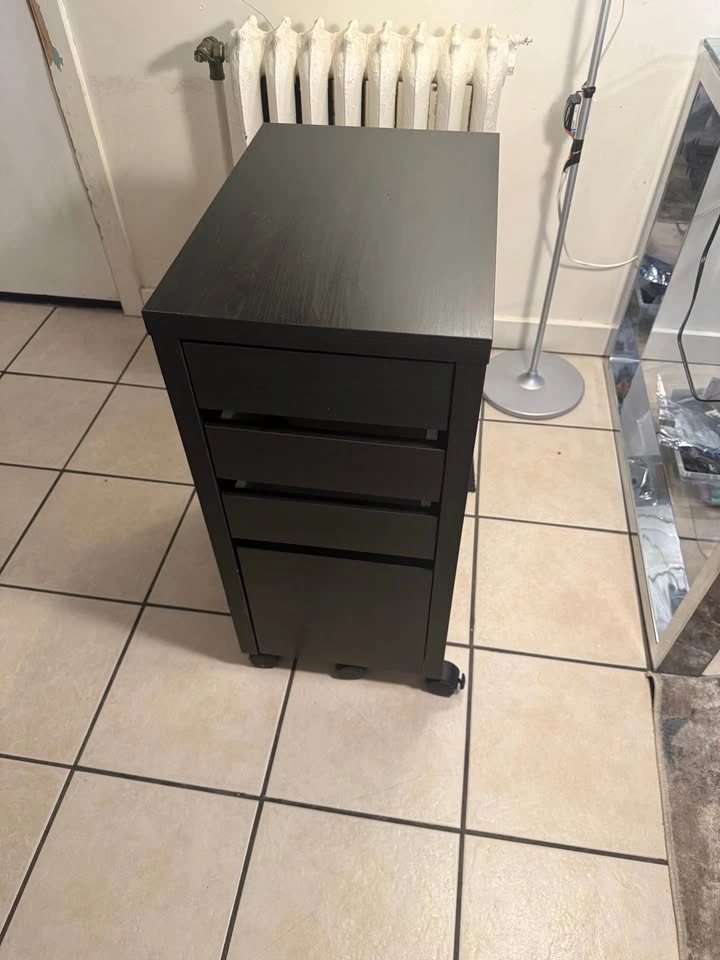 Drawer Unit + architect light on Casters - Black-Brown - photo 3