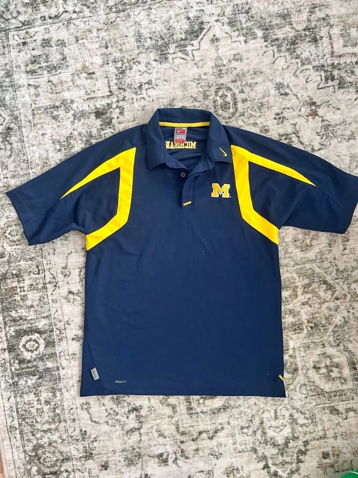Nike Vintage Michigan Wolverines Polo Shirt - Men's Medium