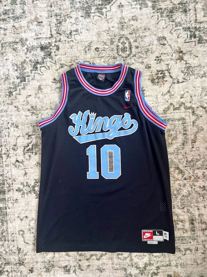 Vintage Nike Sacramento Kings Mike Bibby #10 Rewind Jersey L