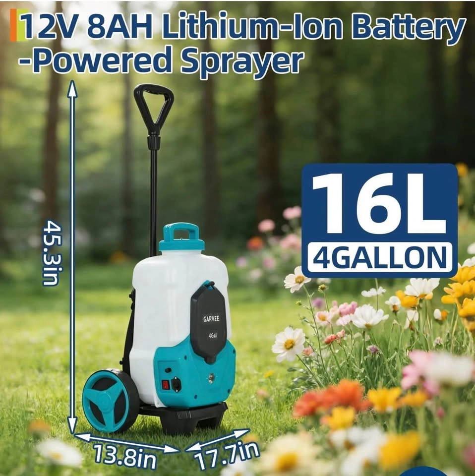 (New) Battery Powered Backpack Sprayer with Wheeled Cart - photo 2