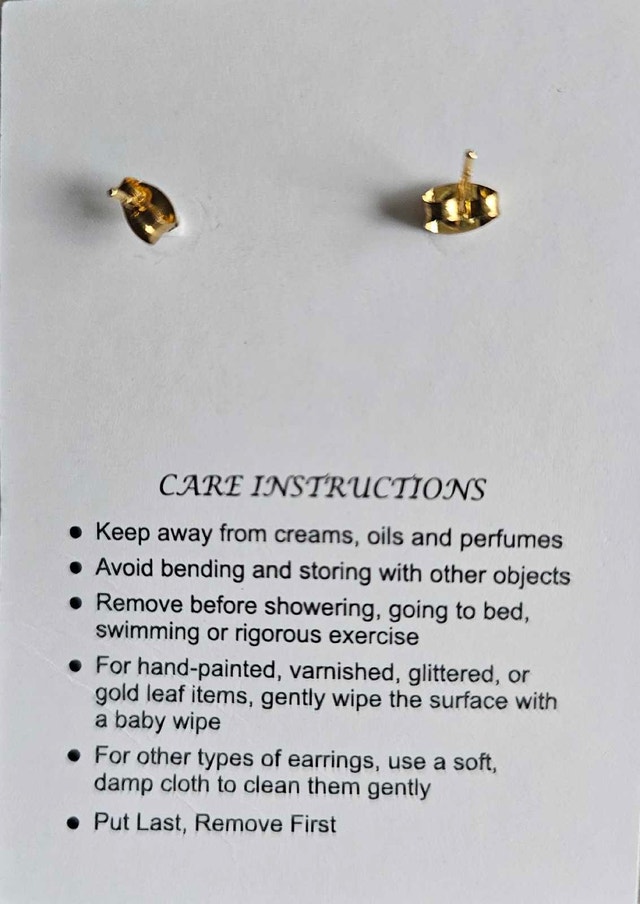 Handmade Floral Diamond Earrings - New - photo 2