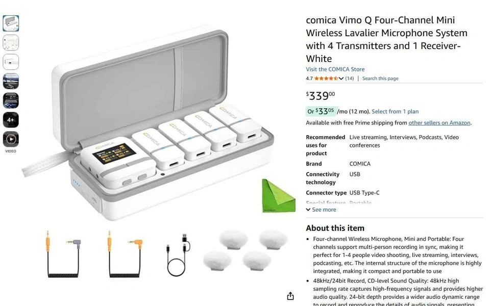 Comica Vimo Q 4 Channel Wireless Microphone - photo 5