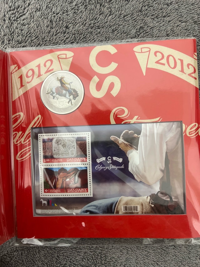 Calgary Stampede 100th Year Coin & Stamps