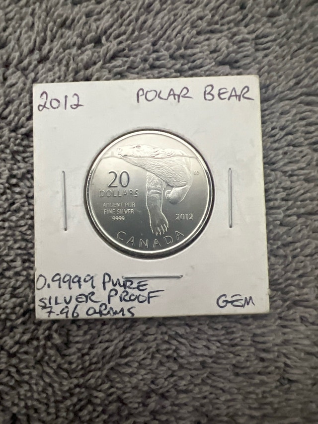 .9999 7.96grams Fine Silver Polar Bear Coin