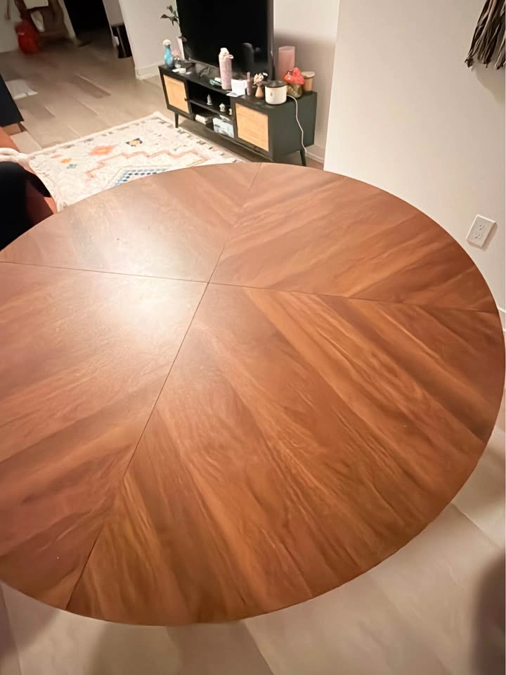 Round dining table new great condition - photo 4