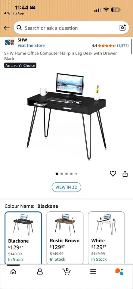 Hairpin Leg Desk with Drawer - photo 4