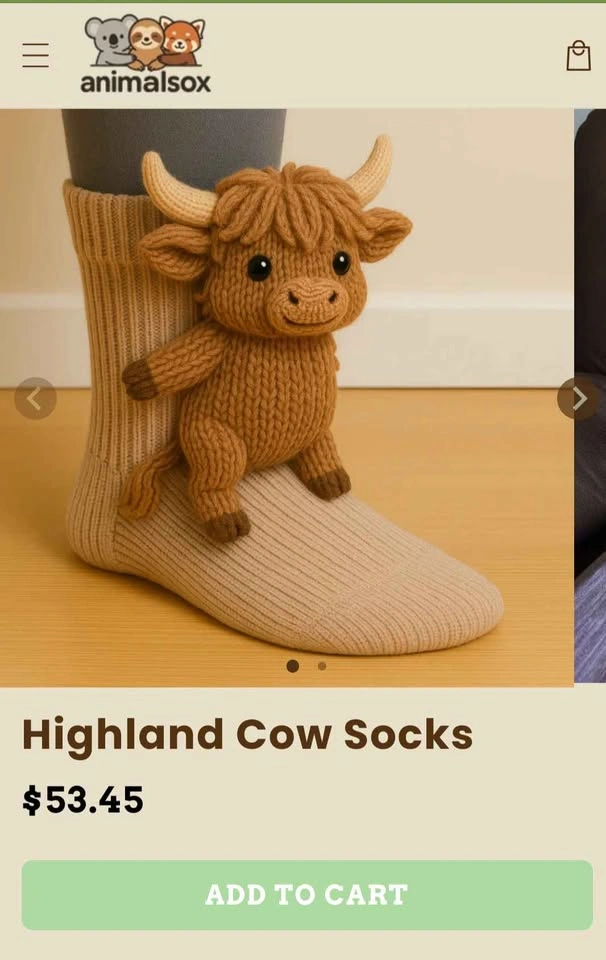 Highland cow socks - photo 4