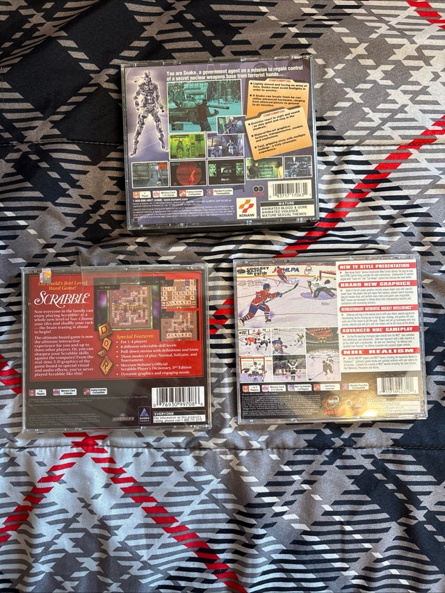 Lot Of 3 PlayStation 1 Games: Metal Gear, Scrabble, NHL - photo 2