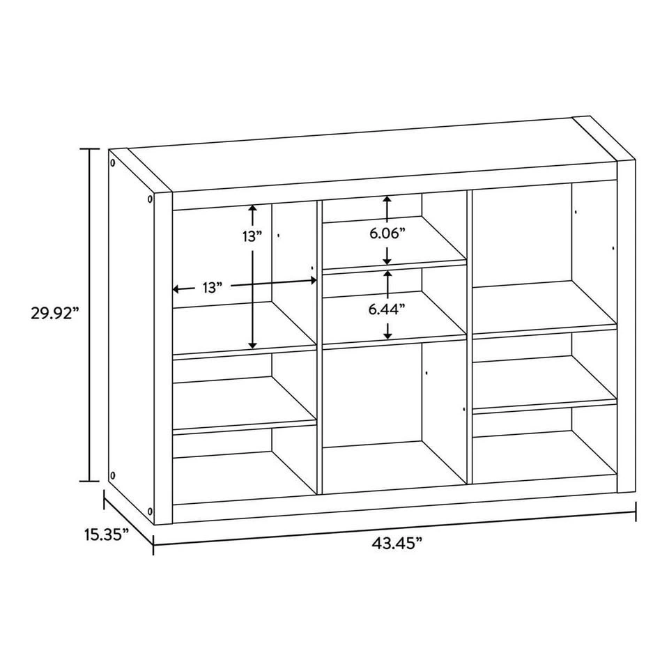 BH&G Springwood 6-Cube Organizer - Black - photo 2