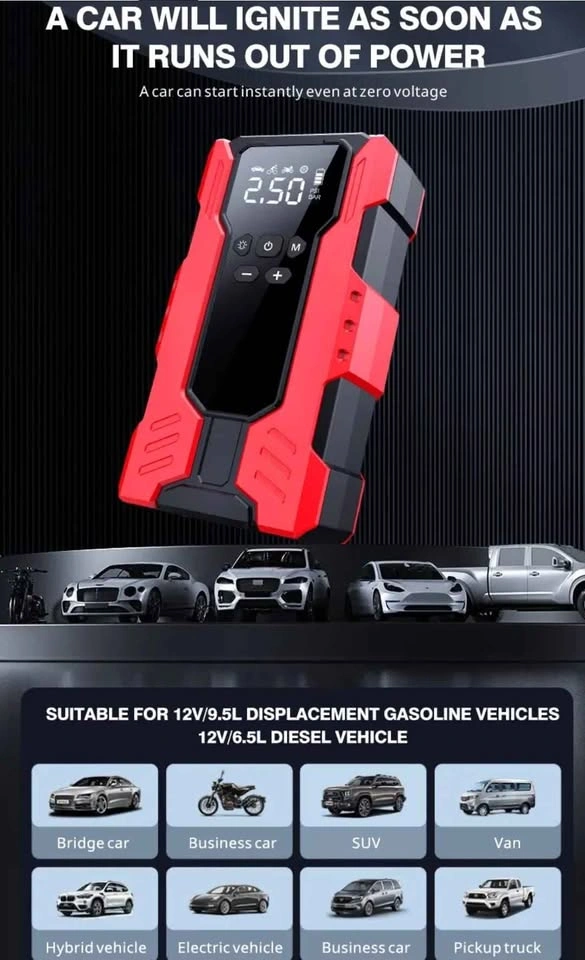 4000A 18000mAh Car Jump Starter & Tire Inflator - photo 5
