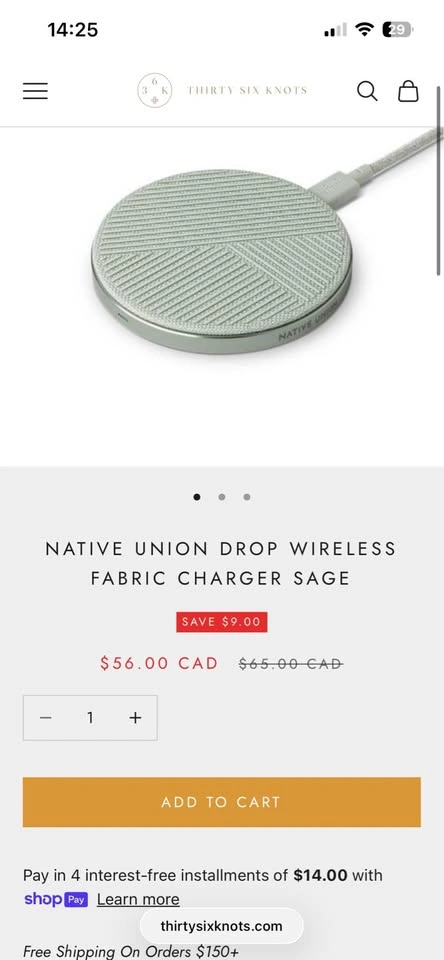 Native Union Drop Wireless Charger in Sage - photo 2