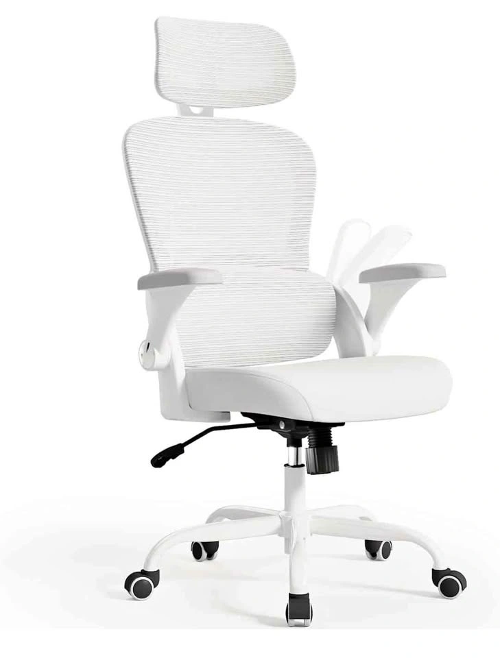 Ergonomic Office Chair with Back Support - White