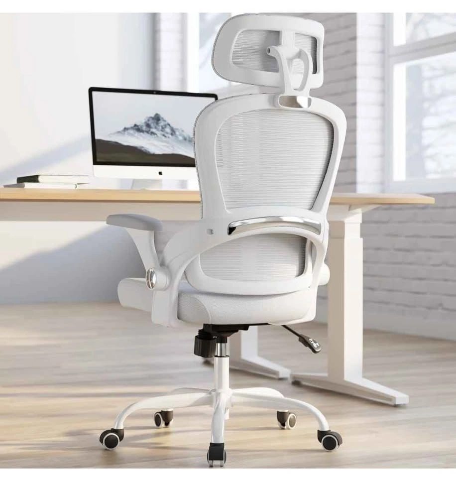 Ergonomic Office Chair with Back Support - White - photo 3