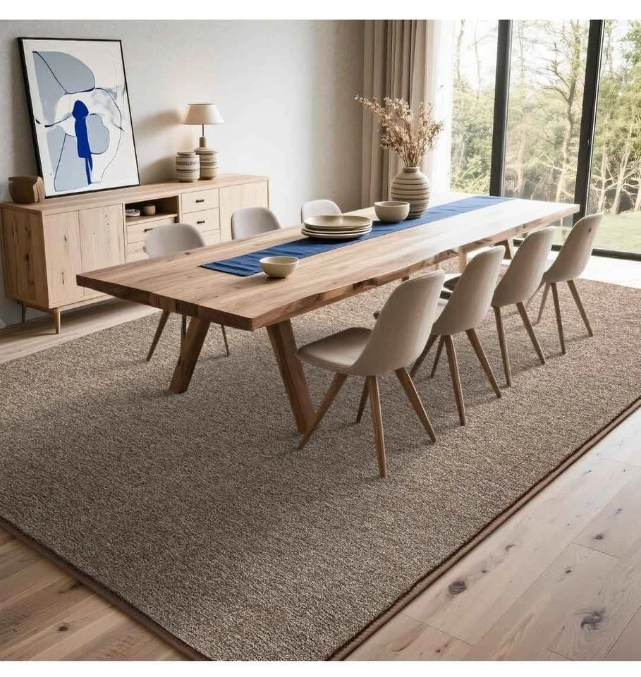 5x7 Brown & White Shag Rug - Washable Memory Foam - photo 3