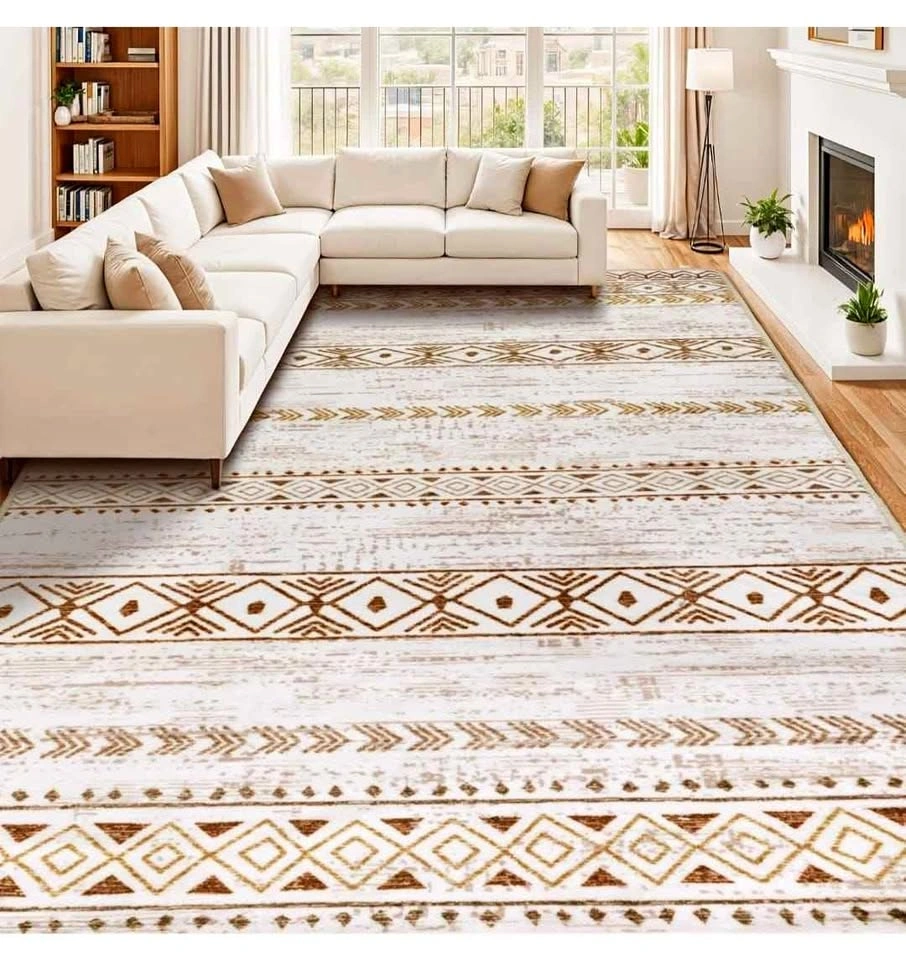 Brand New 8x10 Rug - Washable, Non-Slip, Pet & Kid Friendly (Bro