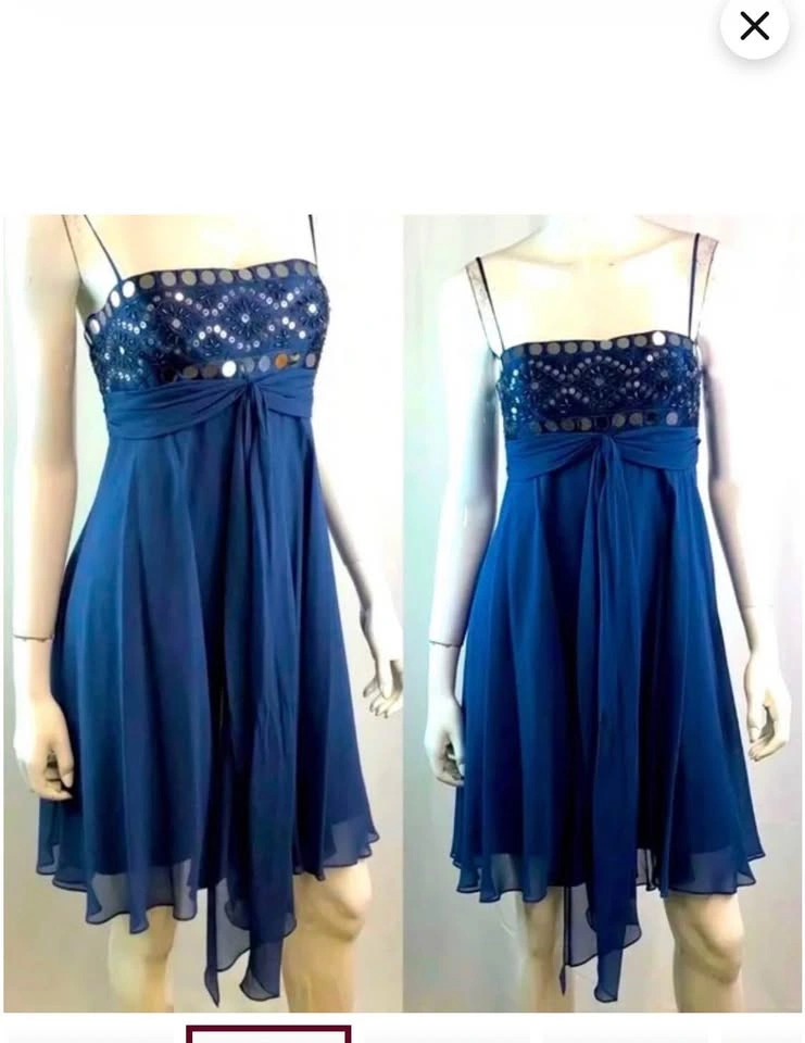 Like New BCBG Max Azaria Mini Dress Size 4 Dark Blue - photo 2