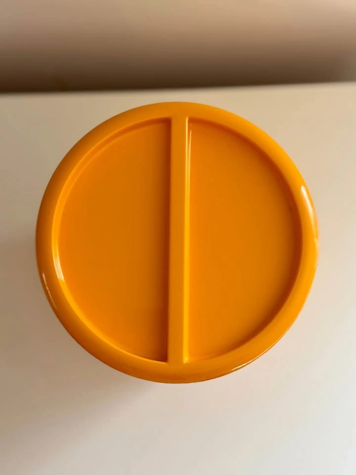Vintage André Morin 10" Orange Canister / Ice Bucket - photo 4