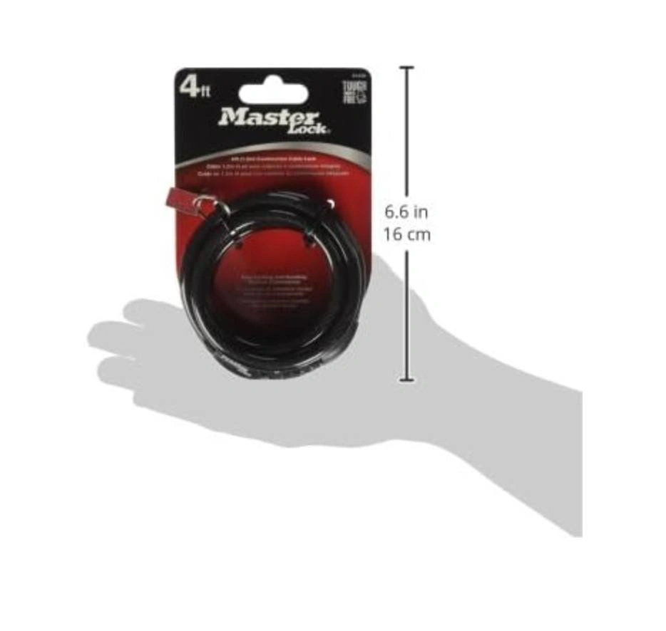 Brand New | Bike Lock Cable with Combination, Black - photo 2