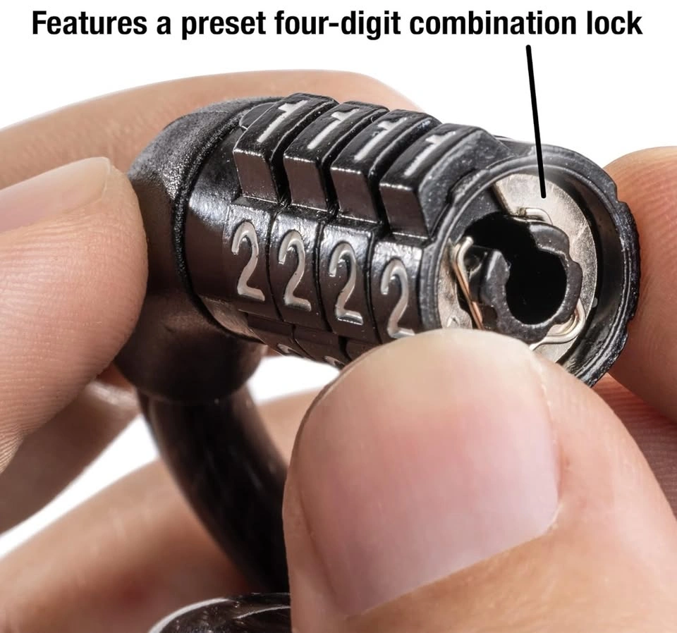 Brand New | Bike Lock Cable with Combination, Black - photo 3