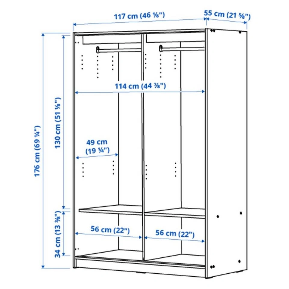 Ikea Wardrobe with sliding doors - photo 4