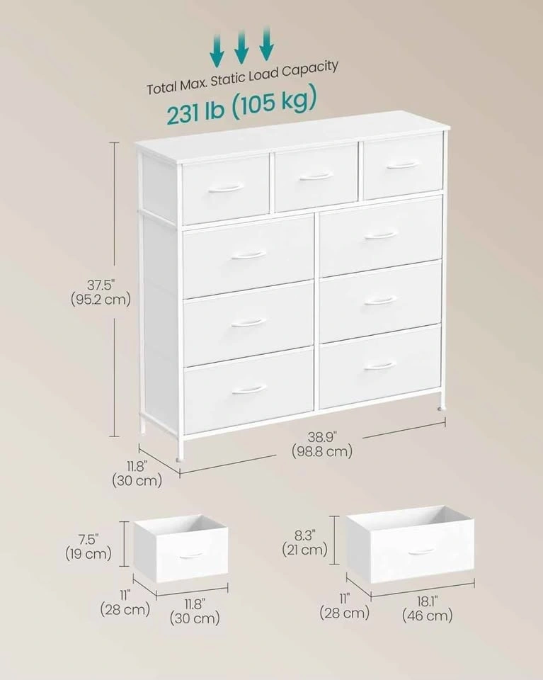 SONGMICS White Dresser BRAND NEW - photo 2