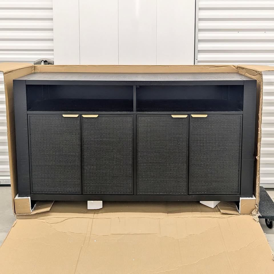 Modern Black Sideboard / Media Console with Storage