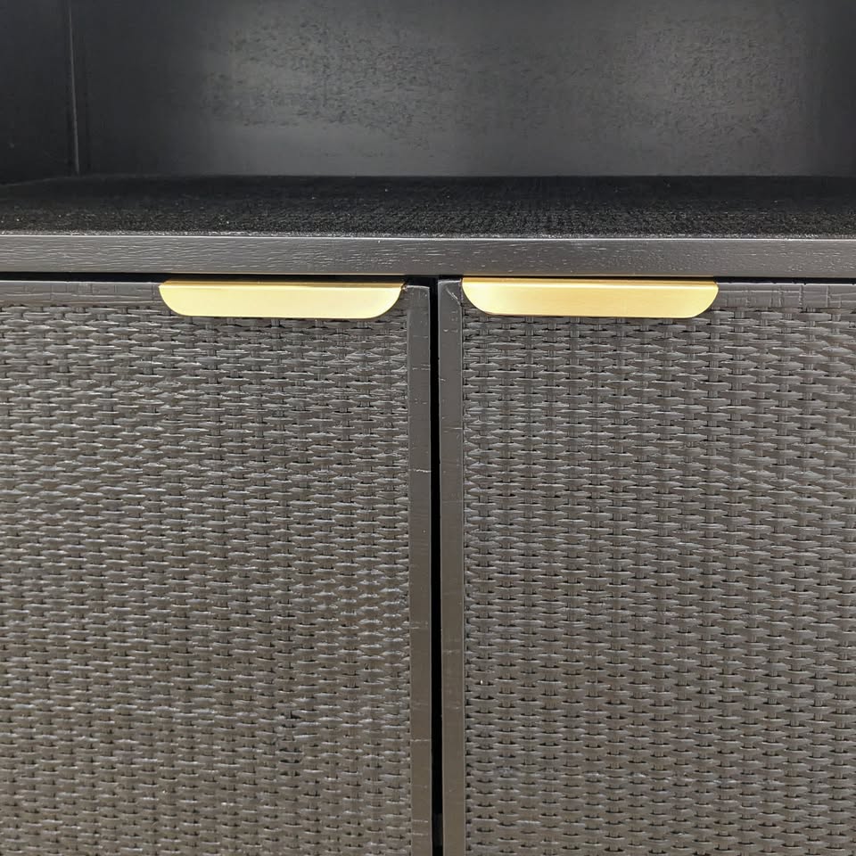 Modern Black Sideboard / Media Console with Storage - photo 3
