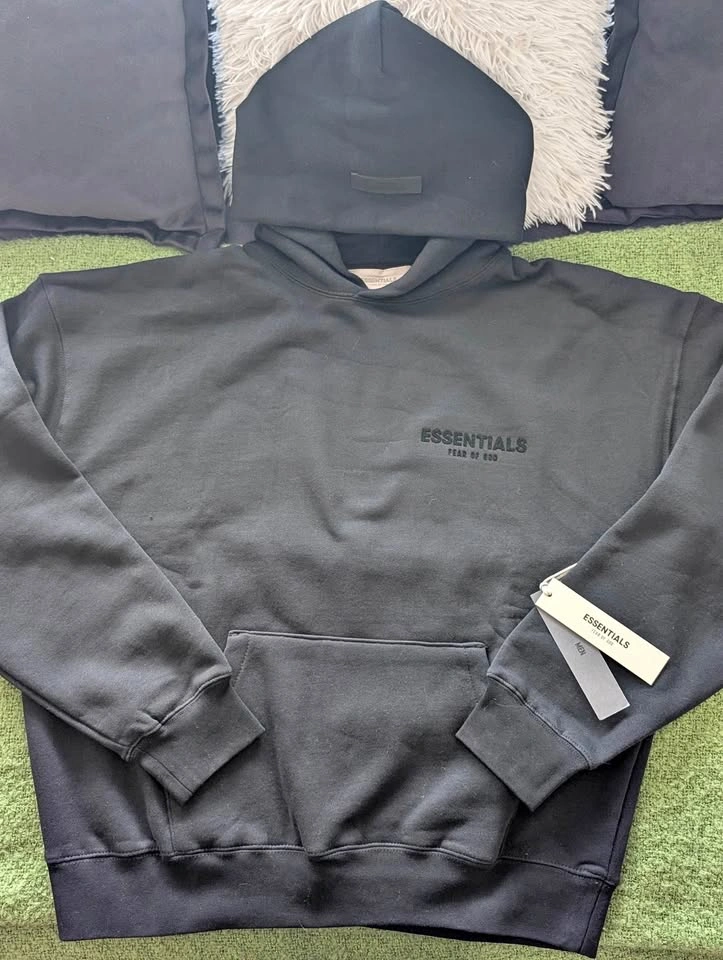 Essentials hoodie black size small