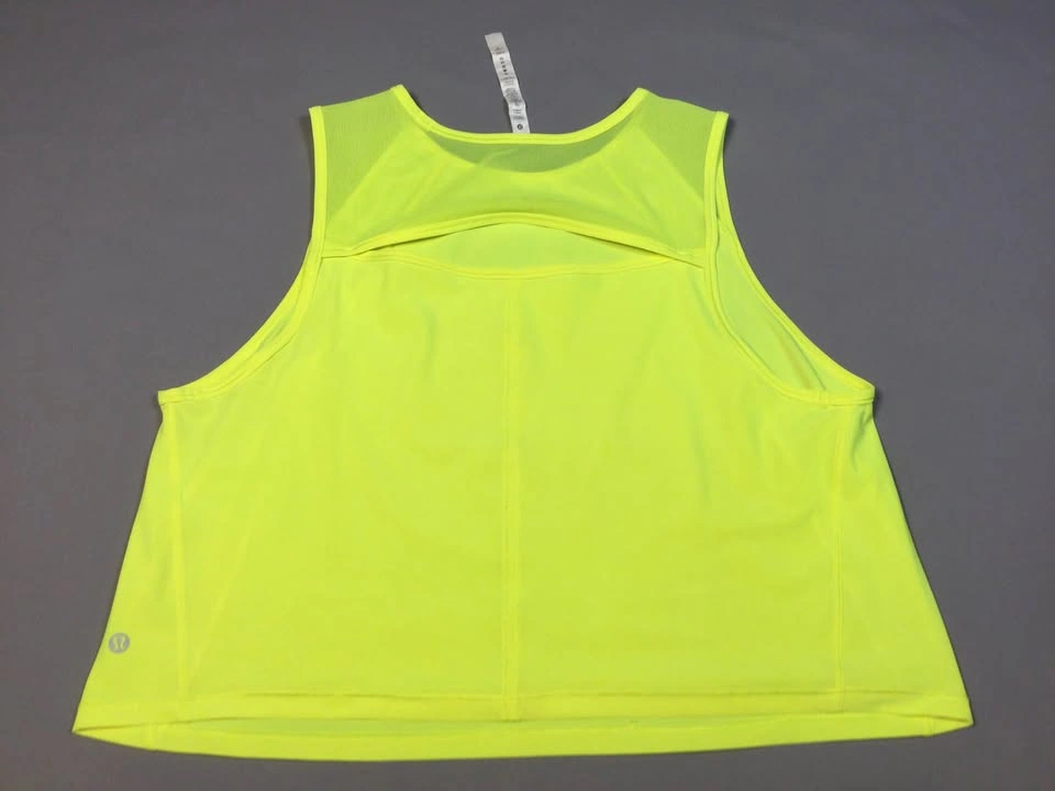 Lululemon Neon Yellow Athletic Tank Top Size 16 - photo 2